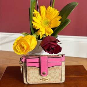 Coach Pink and Tan wallet